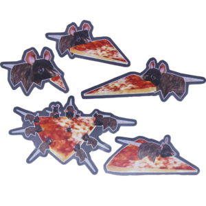 Pizza Rat - 5 Sticker Set EXTRA LARGE!!