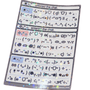 Kaomoji Chatlog Sticker Sheet